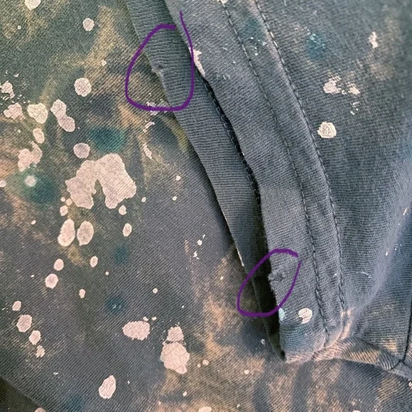 Y2K Grail Paint Splatter Rose Graphic T-shirt - Picture 7 of 8